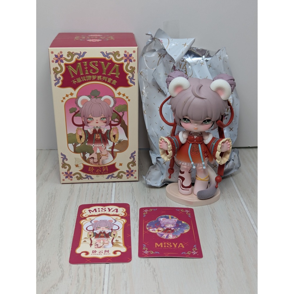 Misya Dreaming Series Cloudy Rest Figure Red Blind Box Toy Ears Tail Anime Girl